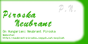 piroska neubrant business card